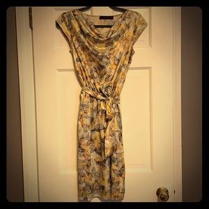 Limited Butterfly print Dress with capped sleeves